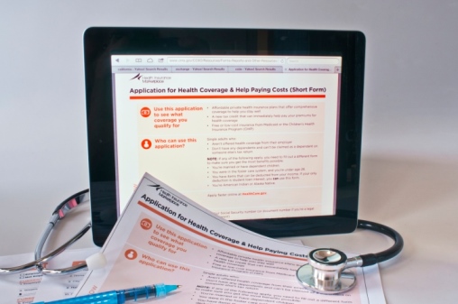 Health care paperwork and online